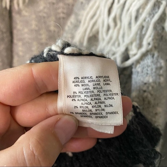 ANTHROPOLOGIE Moth Alba Fringe Sweater Size Medium Wool Blend Boho - Picture 5 of 8